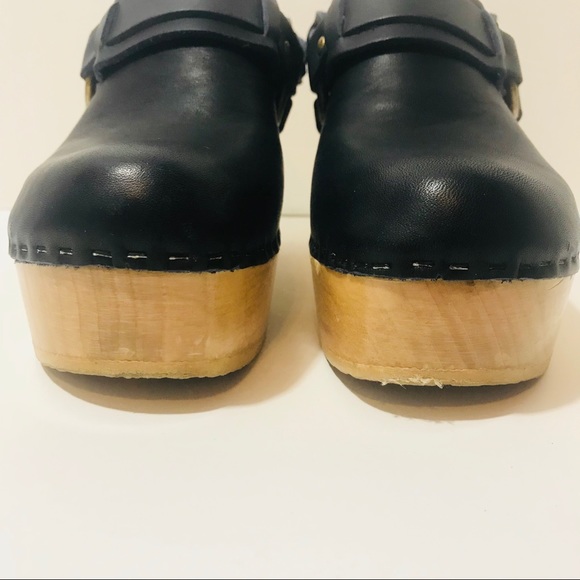 No. 6 Leather Strap Clogs - Picture 3 of 8